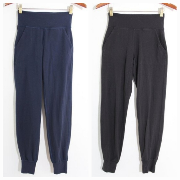 Lululemon Bundle Lot of (2) Align Jogger Pant 28" Black True Navy Nulu High Rise - Picture 1 of 16